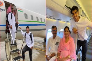 Olympic hero Neeraj Chopra’s dream comes true, exhilarated at ‘first flight’ with parents