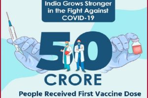 ‘Milestone achieved under PM Modi’: 50 crore people receive first COVID-19 vaccine dose