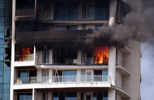Fire breaks out in 60-storey residential building in Mumbai; See Pics