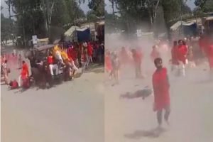 Chhattisgarh: Speeding car mows down crowd attending Dussehra festivities, shocking VIDEO emerges