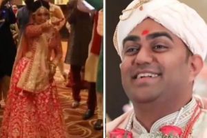 Desi bride makes a grand wedding entry dancing on the song Nachdi Phira; Video goes viral