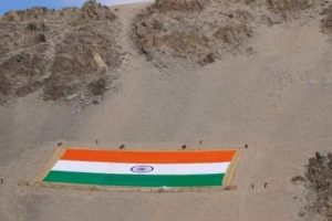 Indian army unfurls world’s largest Khadi nation flag in Leh