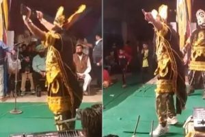 Viral Video: Ravana dances over Bhangra song at Ramlila celebration; netizens go crazy
