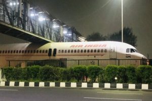 Viral Video: Air India plane gets stuck under foot-over-bridge in Delhi (WATCH)