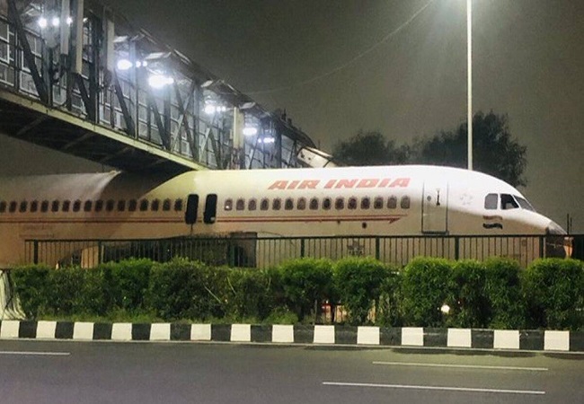 Viral Video: Air India plane gets stuck under foot-over-bridge in Delhi (WATCH)
