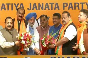 Former J-K National Conference leaders Devender Rana, Surjit Singh Slathia join BJP