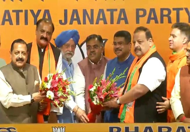 Former J-K National Conference leaders Devender Rana, Surjit Singh Slathia join BJP
