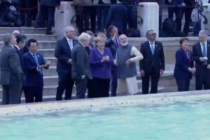PM Modi and other world leaders visit Trevi Fountain in Rome, Italy; See Pics