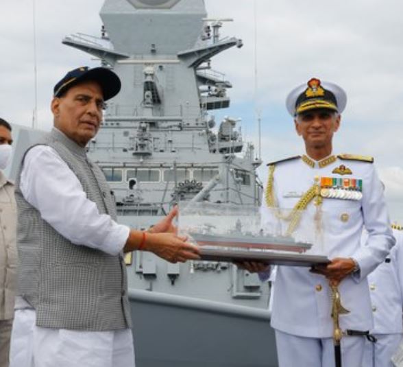 INS Visakhapatnam commissioned into Indian Navy in the presence of Def Minister Rajnath Singh; See Pics