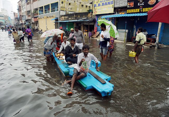 Chennai witnesses heavy rains, some trains suspended