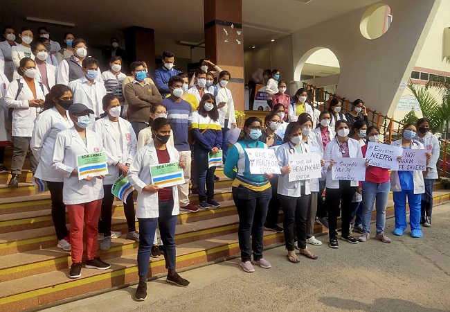 Federation of Resident Doctors’ Association observes nationwide strike over delays in NEET-PG counselling