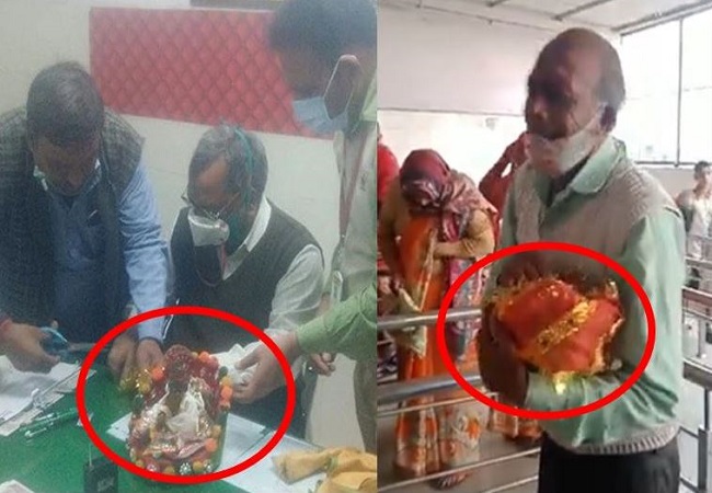 Agra: Priest comes weeping with broken lord Krishna idol, hospital bandages god’s arm (VIDEO)