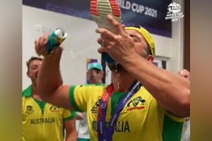 Popping Champagne, drinking Beer from shoe; here’s how Aussies celebrated T20 WC title win
