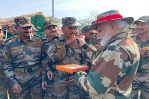 J-K: PM Modi celebrates Diwali with soldiers in Nowshera