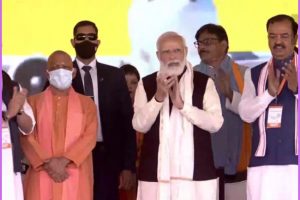 Prime Minister Narendra Modi inaugurates the Noida International Airport in Gautam Buddh Nagar