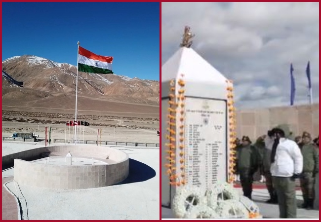 Ladakh: Rajnath Singh inaugurates the revamped War Memorial at Rezang La, pays homage (VIDEO)