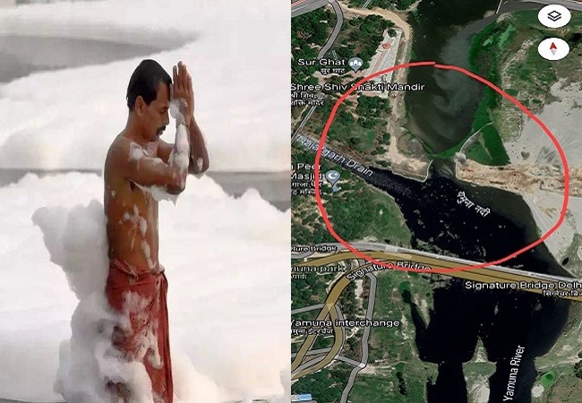 Toxic foam floats on Yamuna, Politicians engage in blame-game; Netizens do fact check