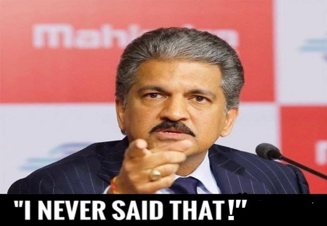“I’ll Be Taking Legal Action”: Anand Mahindra busts quote falsely attributed to him