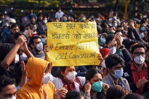 NEET-PG counselling 2021: Resident doctors protest march over delay in National Eligibility Entrance Test