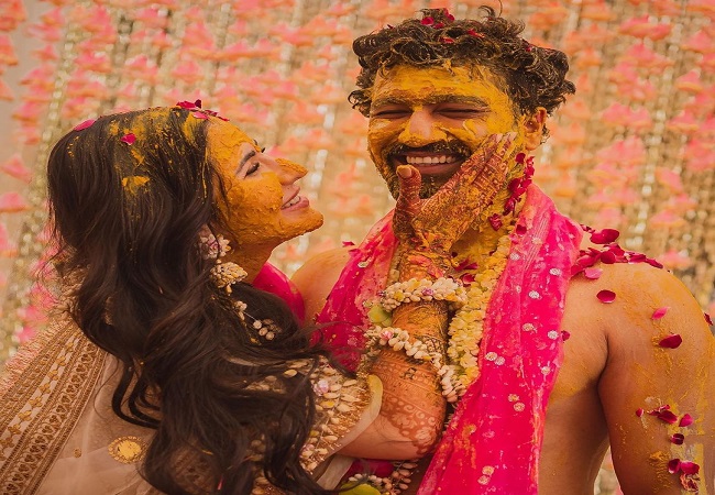 Vicky Kaushal, Katrina Kaif’s haldi pictures unveil a ceremony filled with love, laughter