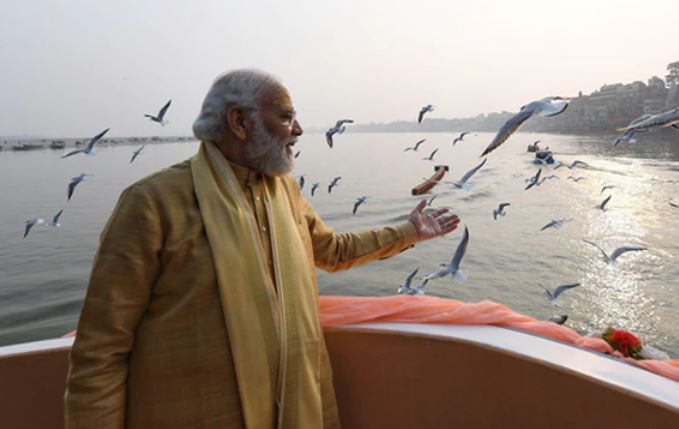 PM Modi during his visit to Varanasi