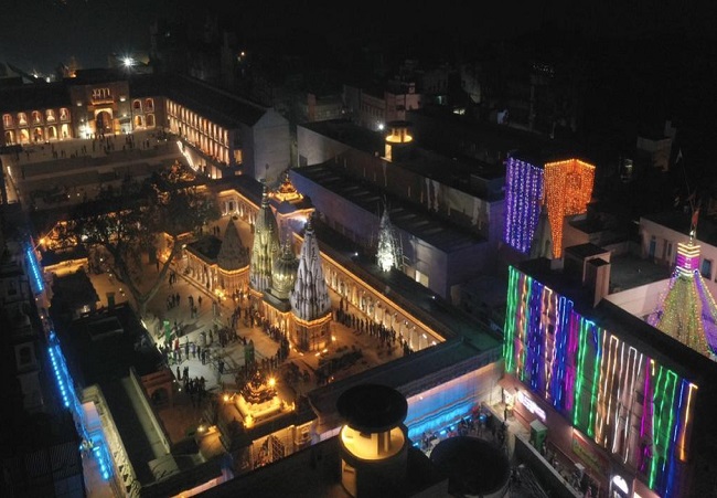 Kashi Vishwanath Dham shines brightly  through the night….Breathtaking PICS