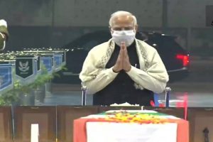 PM Modi pays last respects to CDS General Bipin Rawat & other Armed Forces personnel