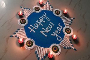 Happy New Year 2022: Easy dotted Rangoli design idea to deck up your home (VIDEO)