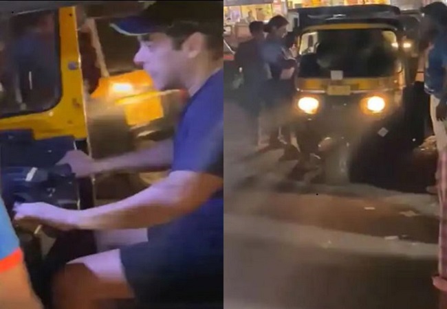 VIDEO: Salman Khan drives auto-rickshaw on streets of Panvel, Maharashtra