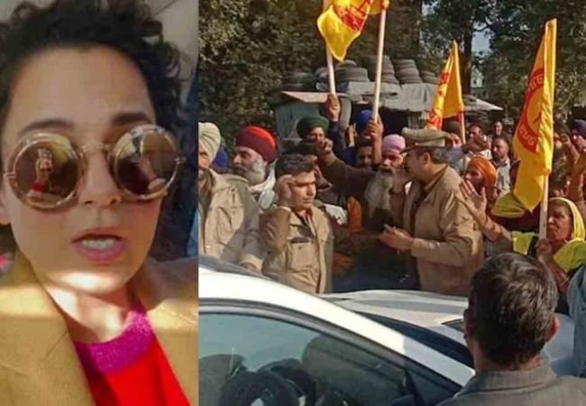 Kangana Ranaut’s car gheraoed by protesting farmers in Punjab’s Kiratpur, seek apology