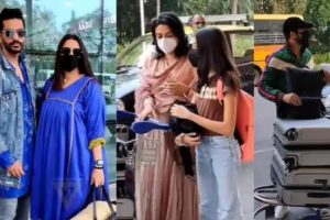 Katrina-Vicky wedding: Neha Dhupia-Angad Bedi, Mini Mathur-Kabir Khan among confirmed guests spotted at Mumbai airport