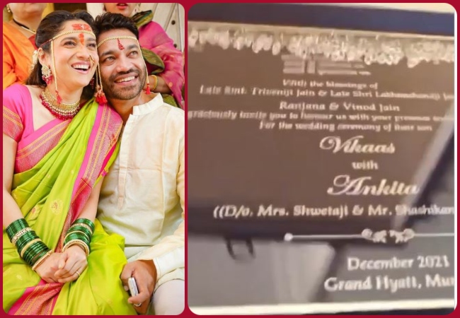 Ankita Lokhande-Vicky Jain’s wedding card goes viral after Shraddha Aarya shares VIDEO-Watch here