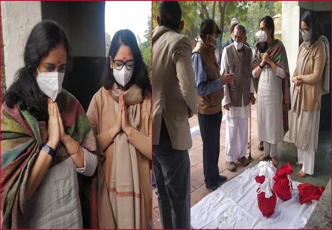 Daughters of Gen Bipin Rawat collect ashes of parents, to immerse them in Haridwar