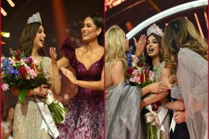 Moment when India’s Harnaaz Sandhu won Miss Universe 2021 crown | WATCH