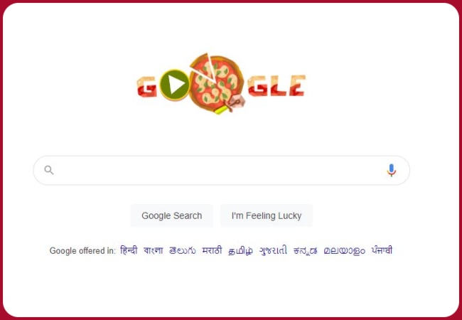 Celebrating Pizza Puzzle (2021), Google Doodle