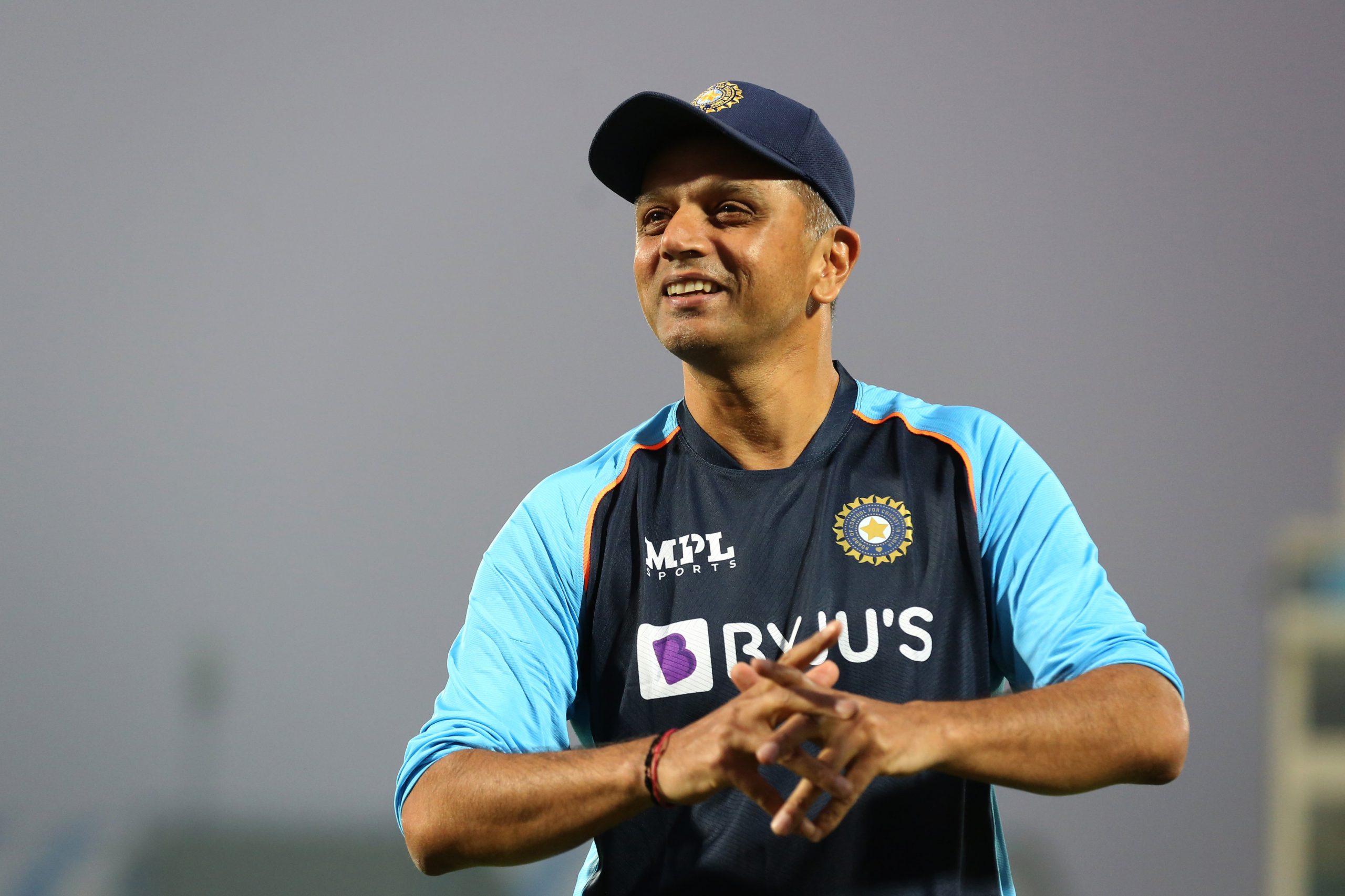 Indian coach Rahul Dravid during a practice session