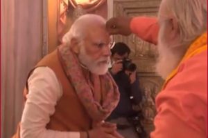 PM Modi offers prayers at Kali Paltan Temple at Meerut Cantt