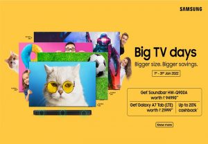 Samsung ‘Big TV’ Festival is back on popular demand this New Year; Get free Soundbar, Galaxy Tab, attractive cashback & more