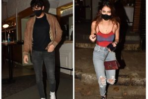 Ibrahim Ali Khan and Palak Tiwari spotted outside restaurant; Fans notice hickey on Ibrahim’s neck