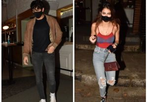 Ibrahim Ali Khan and Palak Tiwari spotted outside restaurant; Fans notice hickey on Ibrahim’s neck