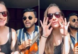 WATCH: Indo-French couple sings Kishore Kumar’s song ‘Saamne Yeh Kaun Aya’; wins heart of millions