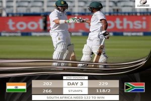 SA vs Ind: Elgar nudges hosts ahead as Proteas need 122 runs to win 2nd Test