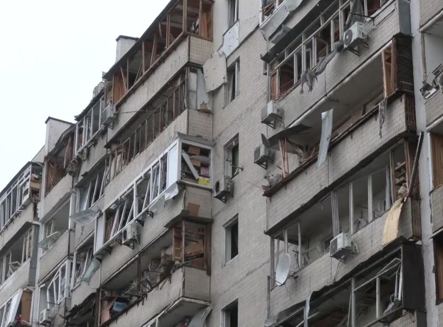 Ukrainian forces downed an enemy aircraft over Kyiv in the early hours on Friday, which then crashed into a residential building and set it on fire