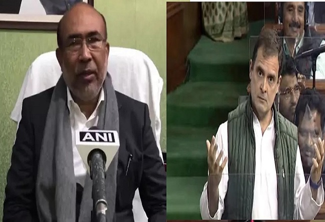 CM Biren Singh schools Rahul Gandhi over latter’s charge, ‘Manipur leaders made to take off shoes at HM’s house’