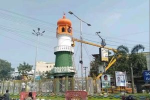 Jinnah Tower in Andhra Pradesh’s Guntur painted in Tricolour
