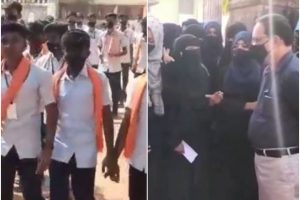 Hijab vs Saffron shawls: Row erupts after girl students denied entry in Karnataka college
