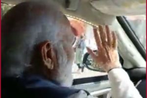 PM Modi welcomed by locals and BJP supporters in UP’s Saharanpur