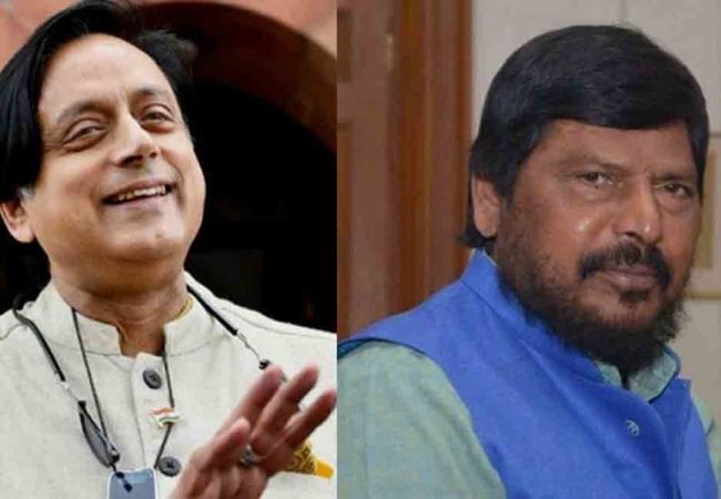 Shashi Tharoor and Ramdas Athawale