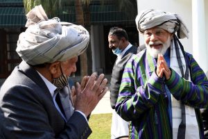 PM Narendra Modi met an Afghan Sikh-Hindu delegation at his residence today [SEE PICS]