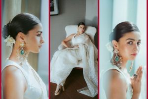 Alia Bhatt Stays Rooted To Traditions In A White Saree In Kolkata